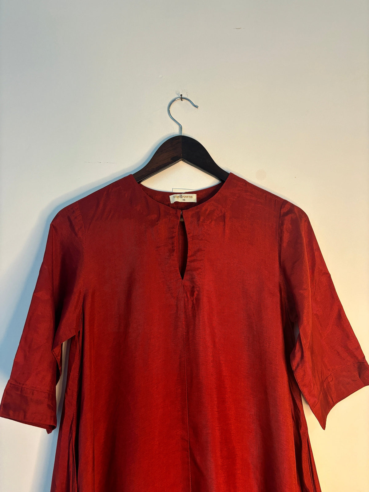 trueBrowns Maroon Silk Kurta | Grocsy