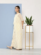 Ahalyaa Printed Waist Tie-Ups Basic Jumpsuit | Grocsy