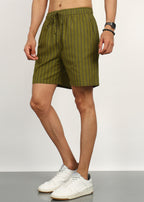 Fabmade Olive Rhythm Shorts | Grocsy