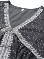 Ahalyaa Glitter Printed Top With Trousers | Grocsy