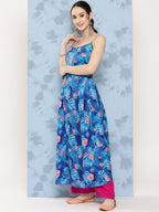 InWeave Women's Blue Pink Japanese Art Strappy Set | Grocsy