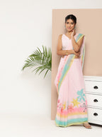 Ahalyaa Women Chiffon Floral Saree | Grocsy