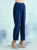 trueBrowns Blue Velvet Pant | Grocsy