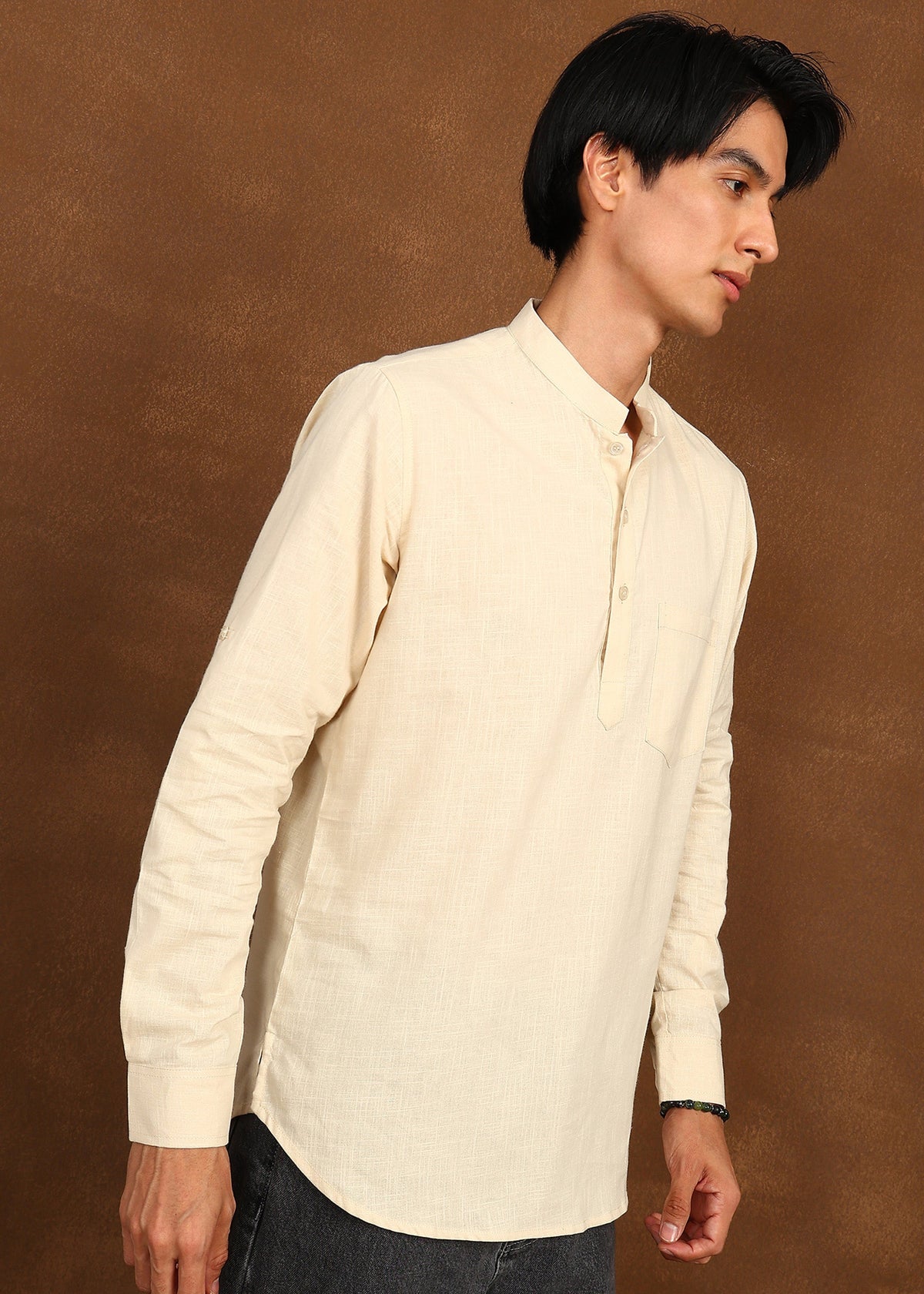 Fabmade Dune Linen Kurta | Grocsy