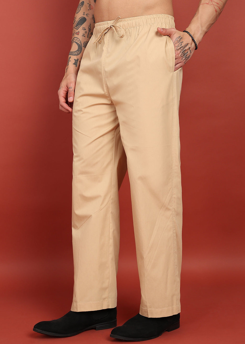 Fabmade Desert Sand Relaxed Fit Pyjama | Grocsy