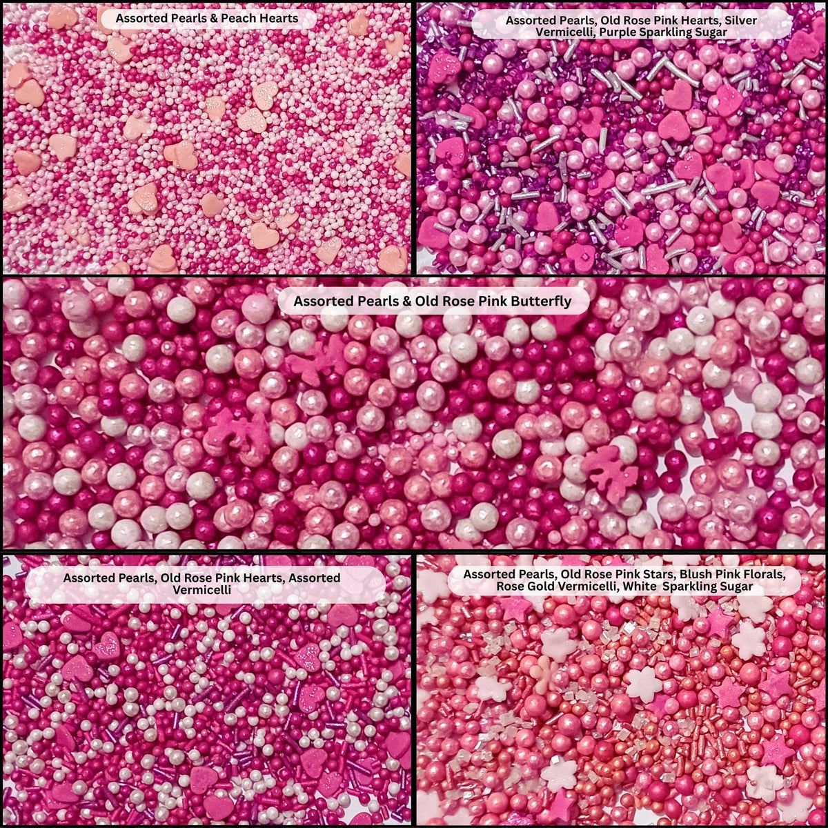 Confect Valentine Sprinkles | 12 Edible Decoration for Baking & Dessert | Grocsy