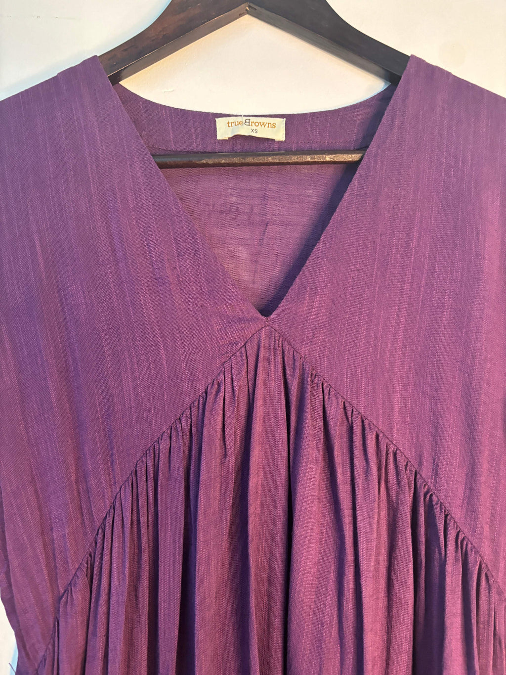 trueBrowns Purple Slub Dress | Grocsy