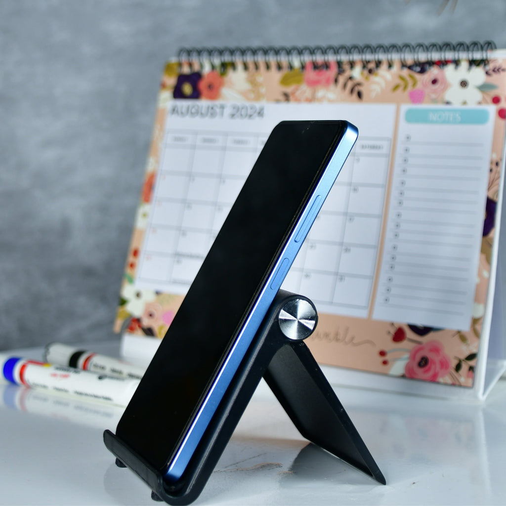 Sowpeace Trendy Adjustable Silver Tablet Stand with Black Hinges | Grocsy