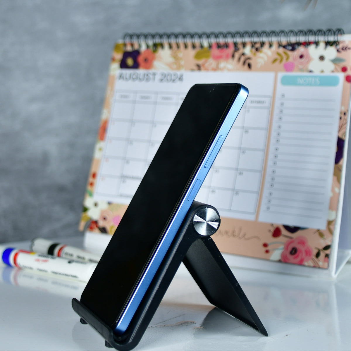 Sowpeace Trendy Adjustable Silver Tablet Stand with Black Hinges | Grocsy