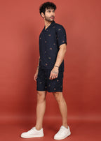 Fabmade Midnight Cherry Printed Co-Ord Set | Grocsy