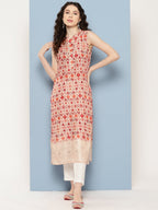Ahalyaa Women Ethnic Motifs Embroidered Gotta Patti Kurta | Grocsy