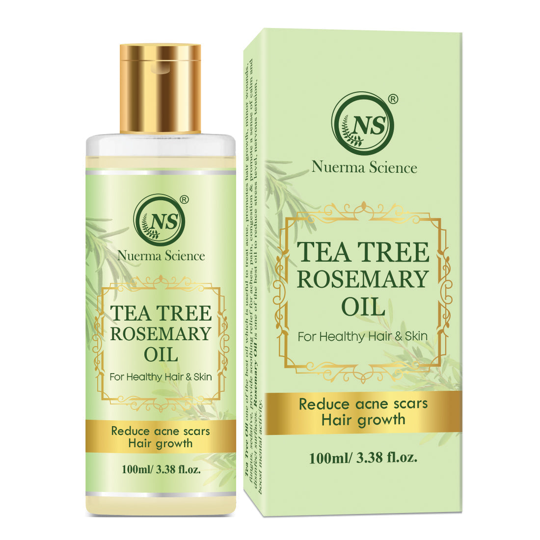 Nuerma Science Tea Tree Rosemary Oil For Healthy Skin & Hair Growth | Grocsy