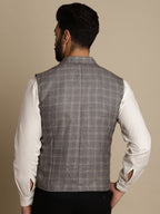 Even Apparels Men's Brown Waistcoat with Notched Lapel | Grocsy