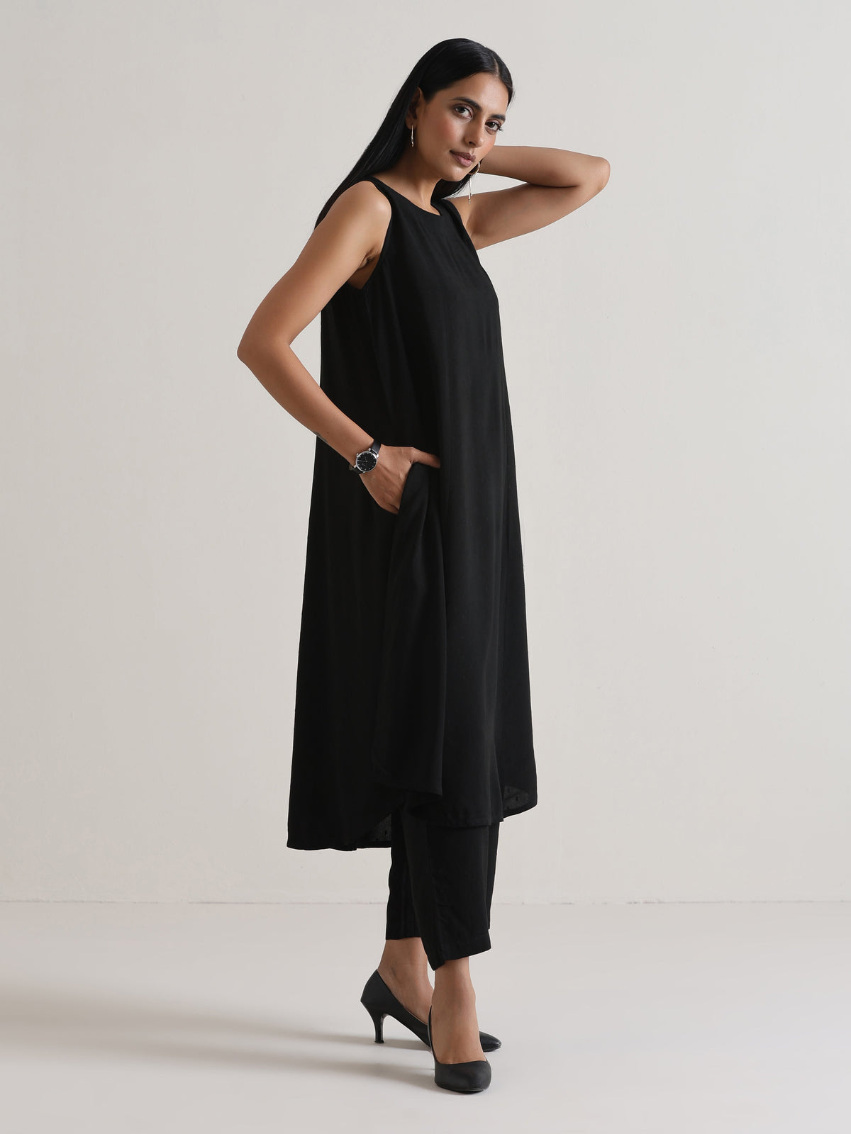 trueBrowns Black Panelled Co-ord Set | Grocsy