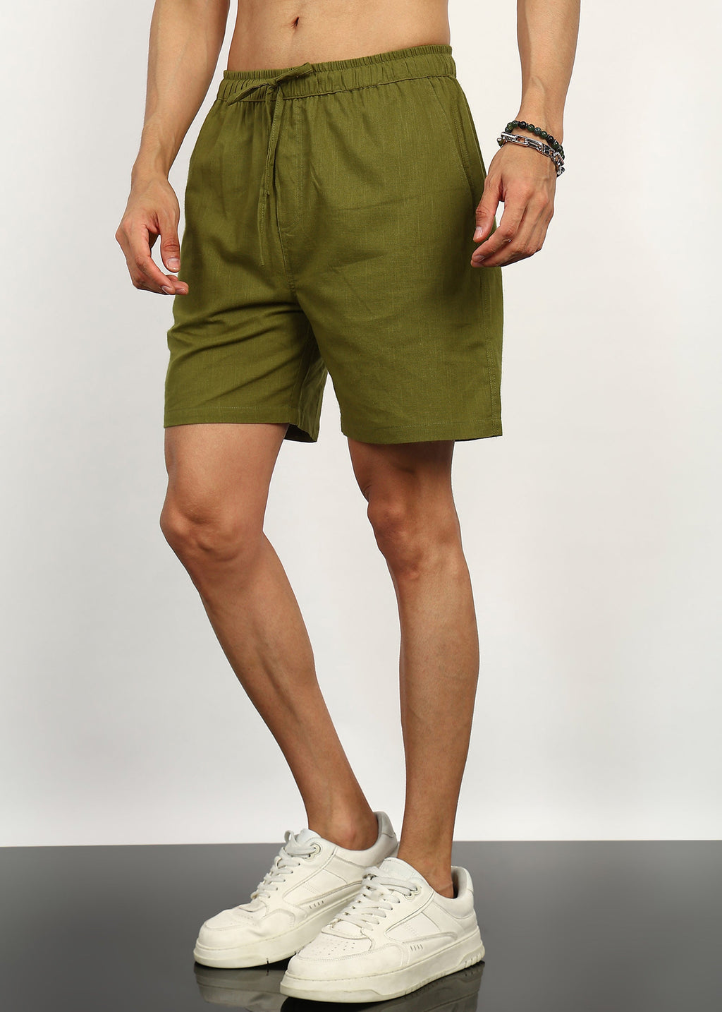 Fabmade Olive Ease Shorts | Grocsy