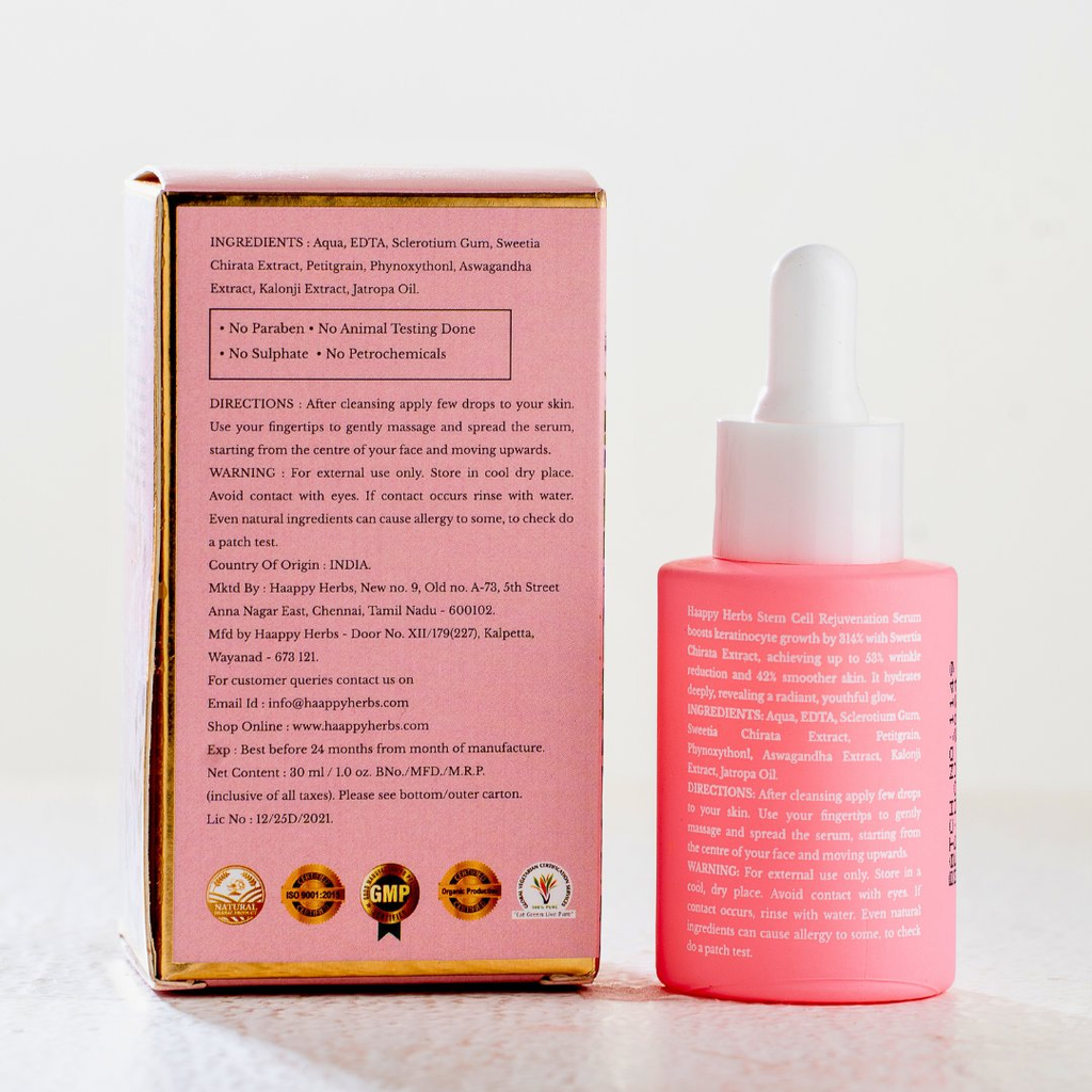 Haappyherbs Stem Cell Rejuvenation Serum | Grocsy