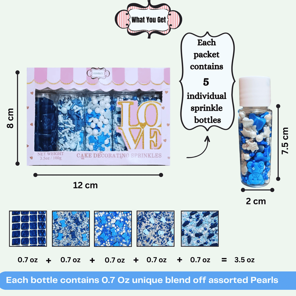 Confect Boys Baby Shower Sprinkles | Gender Reveal Sprinkles | Grocsy