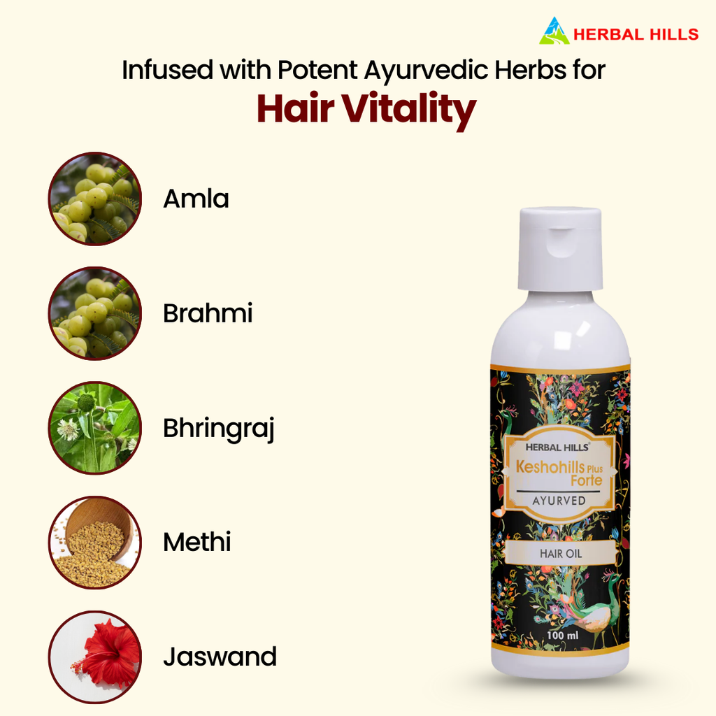 Herbal Hills Keshohills Plus Forte Ayurvedic Hair Oil | Grocsy