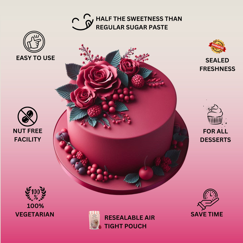 Confect Burgundy Fondant | Edible Sugarpaste | Grocsy
