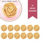 Confect Champagne Gold | Edible Metallic Sugar Roses Topper | Grocsy
