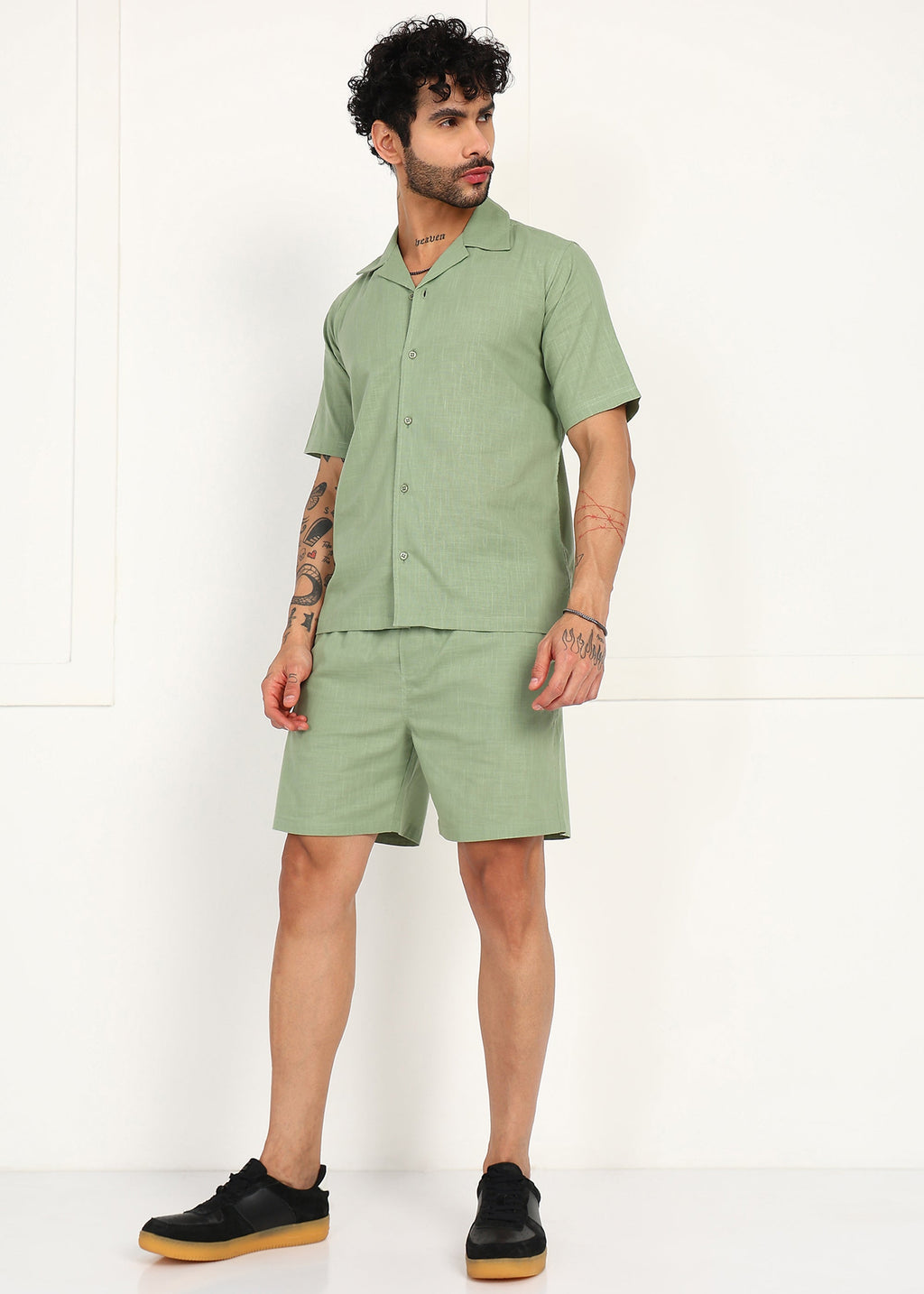 Fabmade Sage Linen Co-Ord Set | Grocsy