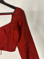 trueBrowns Red Silk Blouse | Grocsy