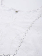 Ahalyaa Women Self Design Pure Cotton Tunic With Palazzos | Grocsy