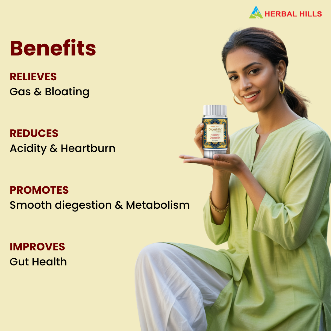 Herbal Hills Ayurveda Digeshills Tablets | Grocsy
