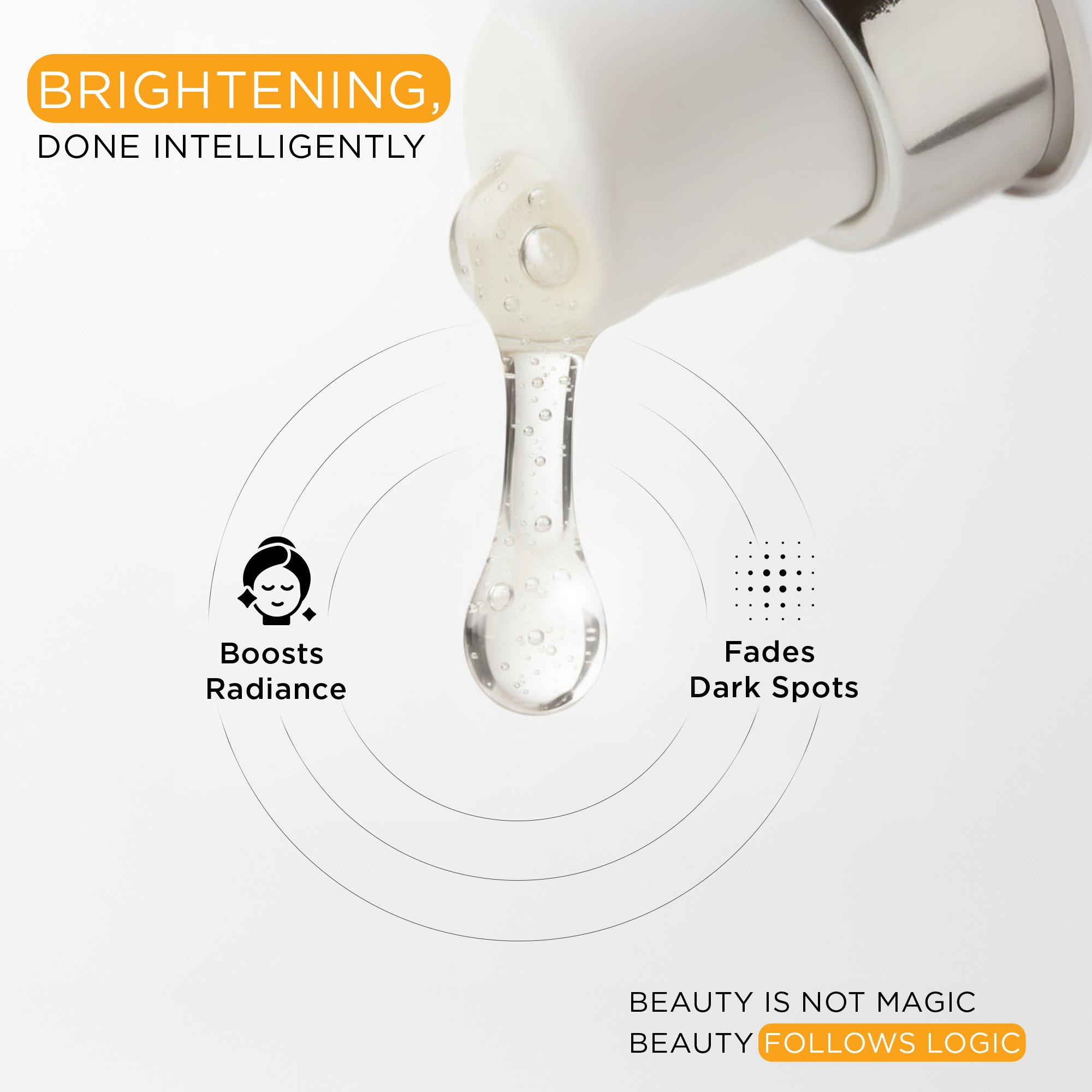 SkinQ Brightening Serum with Kojic, Lactic & Malic Acid | Grocsy