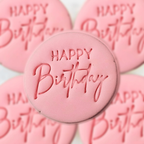 Confect Toppers Cutters | Congratulations Topper Cutter | Fondant Cutter | (Happy Birthday 02) | Grocsy