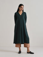 trueBrowns Dark Green Kurta Pant Set | Grocsy
