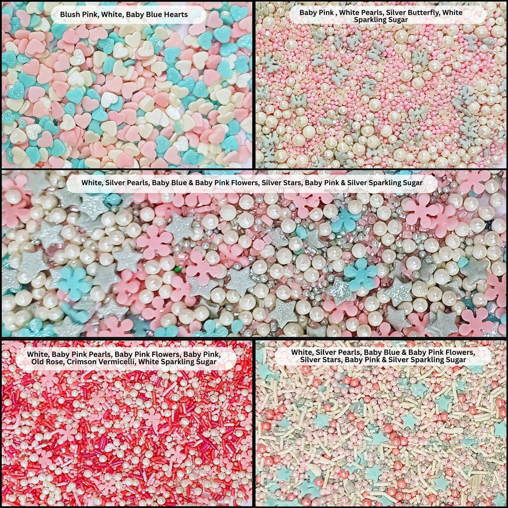 Confect Valentine Sprinkles | 17 Edible Decoration for Baking & Dessert | Grocsy