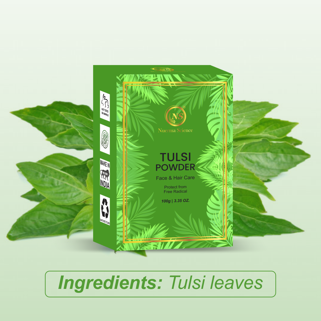 Nuerma Science Tulsi Natural Powder For Face & Hair Care | Grocsy