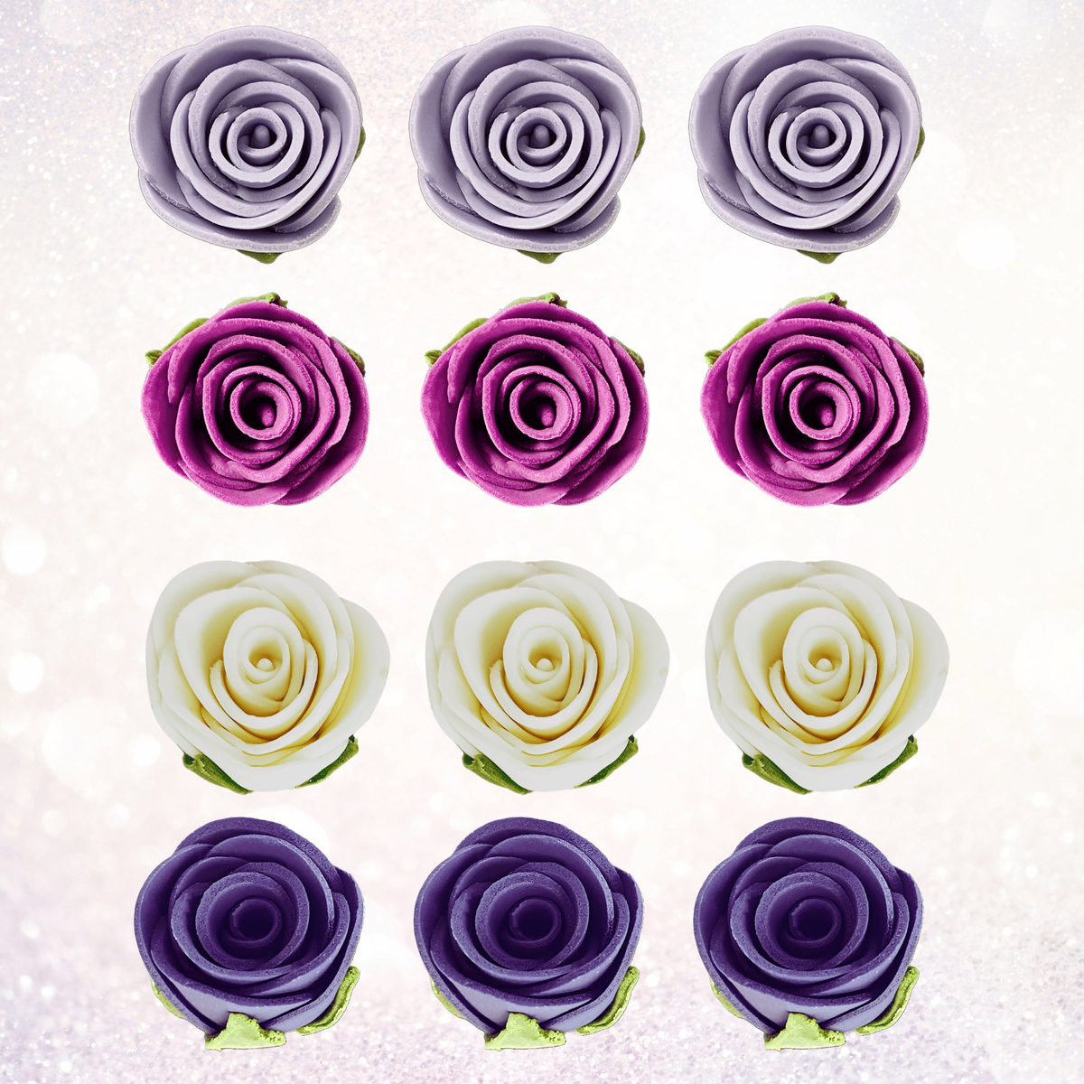 Confect Ombre- 6 | Edible Sugar Roses Topper | Grocsy