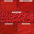 Confect Sprinkles for Cakes & Cupcakes Decoration | USP-24(Red) | Grocsy