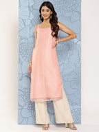 Ahalyaa Polka Dot Printed Organza Kurta | Grocsy