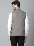 Even Apparels Men's Cream Pure Wool Nehru Jacket | Grocsy
