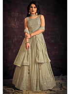 Myra Pista Real Georgette Designer Gown Style Suit | Grocsy