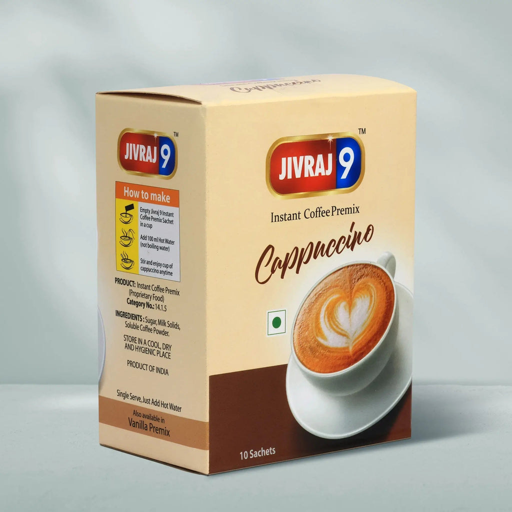 jivraj9 Tea Cappuccino Premix Coffee Box | Grocsy