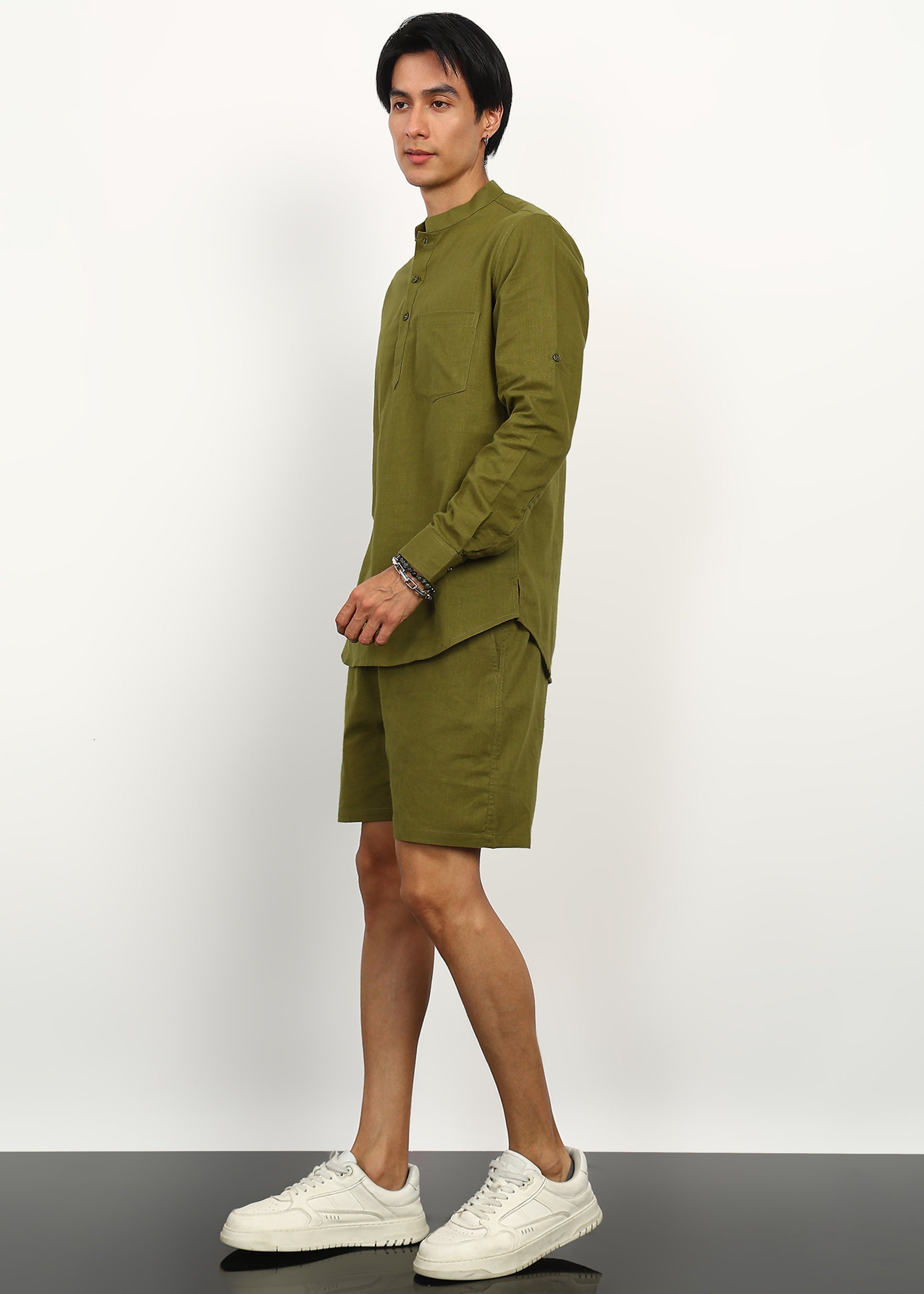 Fabmade Olive Breeze Co-Ord Set | Grocsy