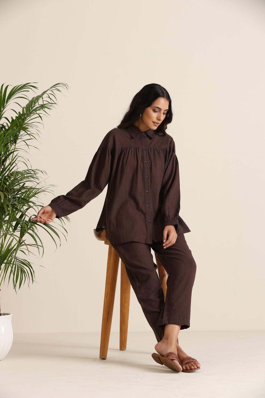 trueBrowns Cola Cotton Shirt Co-ord Set | Grocsy