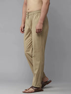 Fabmade Men's Khaki Cotton Pyjama | Grocsy