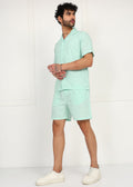 Fabmade Mint Breeze Linen Co-Ord Set | Grocsy