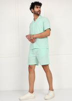 Fabmade Mint Breeze Linen Co-Ord Set | Grocsy