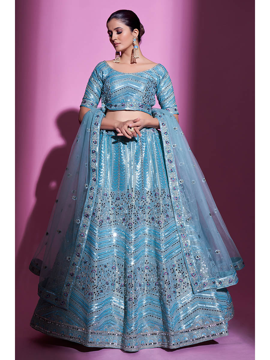 Myra Firozi Gota Silk Embroidered Designer Lehenga Choli | Grocsy