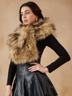 InWeave Women's Cat Print Faux Fur Neck Warmer | Grocsy