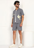 Fabmade Slate Dove Linen Co-Ord Set | Grocsy