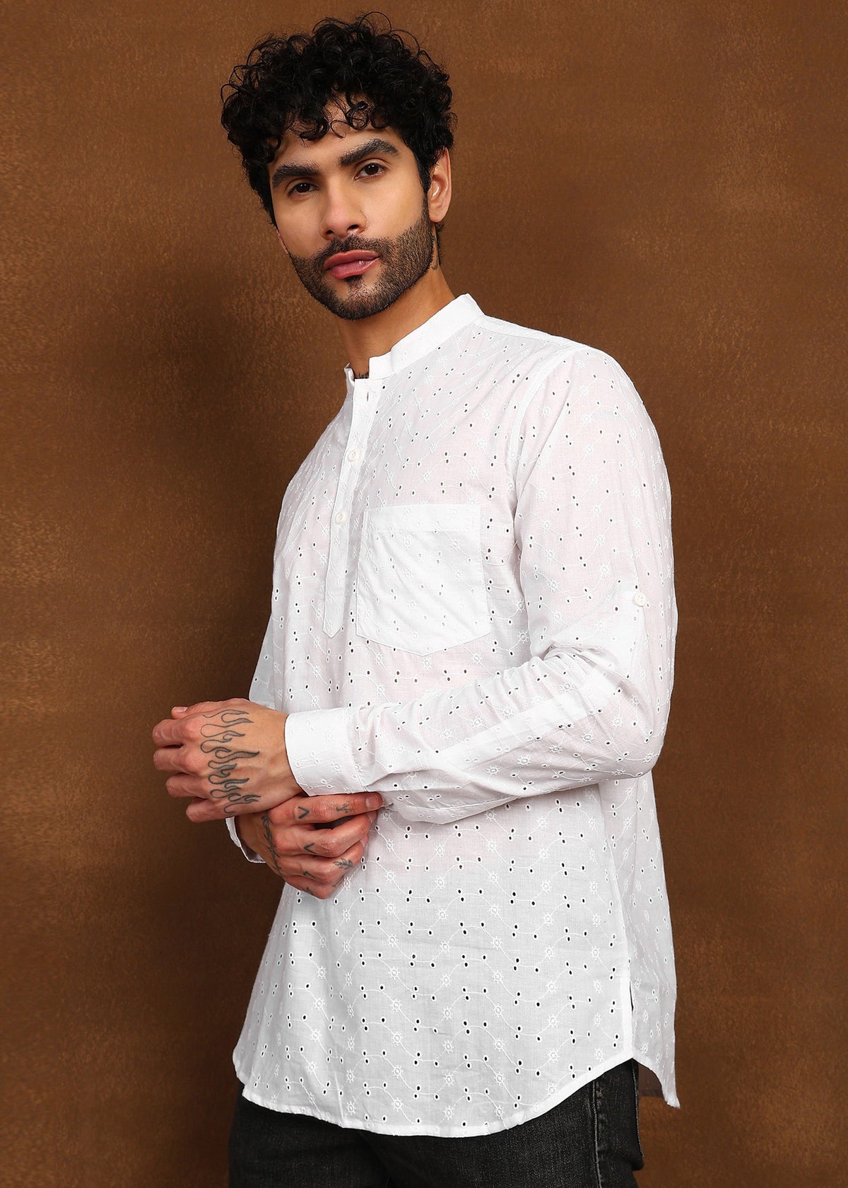 Fabmade Minimal Loom Linen Kurta | Grocsy