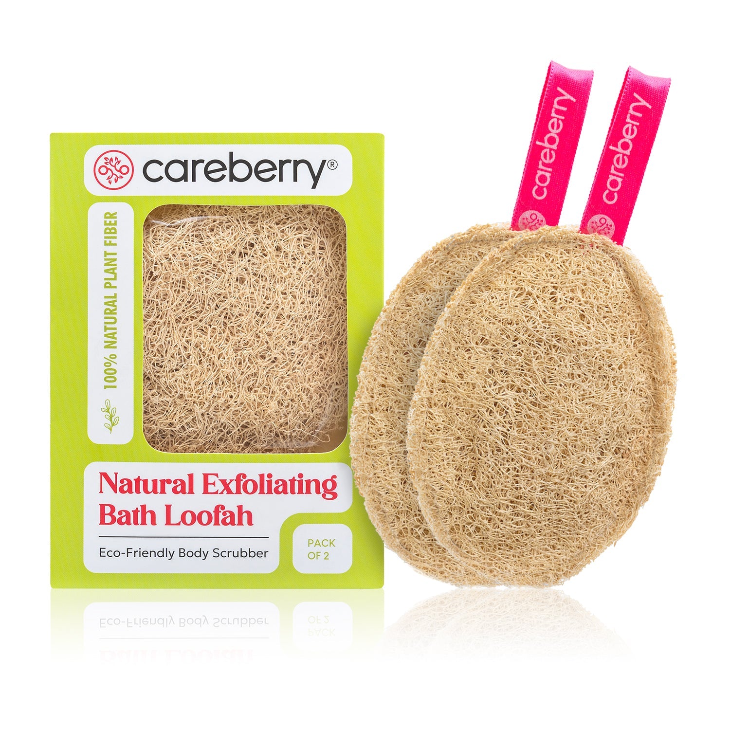 Careberry Earth-Embrace Exfoliating Loofah| Body Sponge Scrubber for Bathing | Bath Luffa Sponges | Grocsy