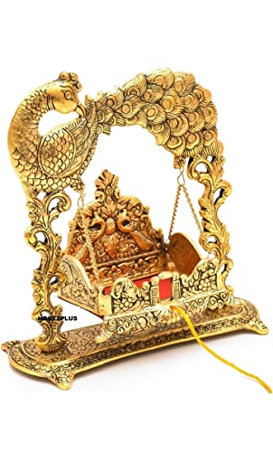 Labhcart Metal Laddu Gopal Jhula Palna for Laddu Gopal Ji | Grocsy